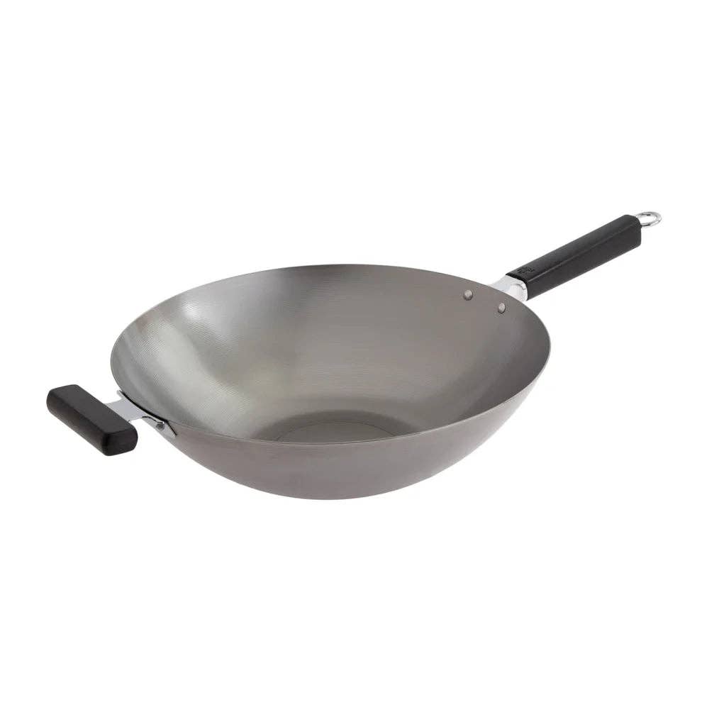 EcoQuality – Wok por atacado – Joyce Chen Wok Plano de Aço Carbono Não Revestido de 14" da Série Pro0