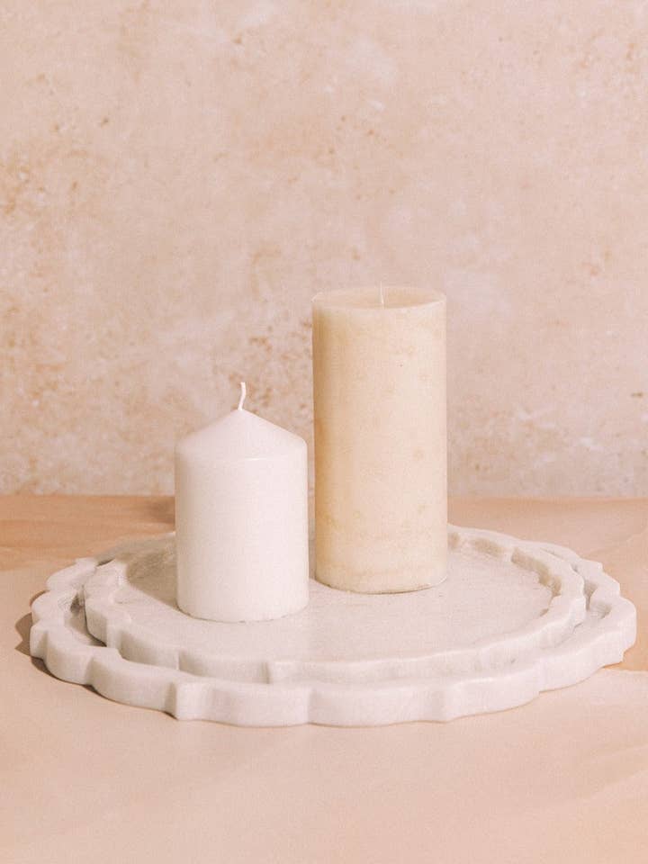 Namesake White Marble Decorative Tray for wholesale by Marble Lotus Original