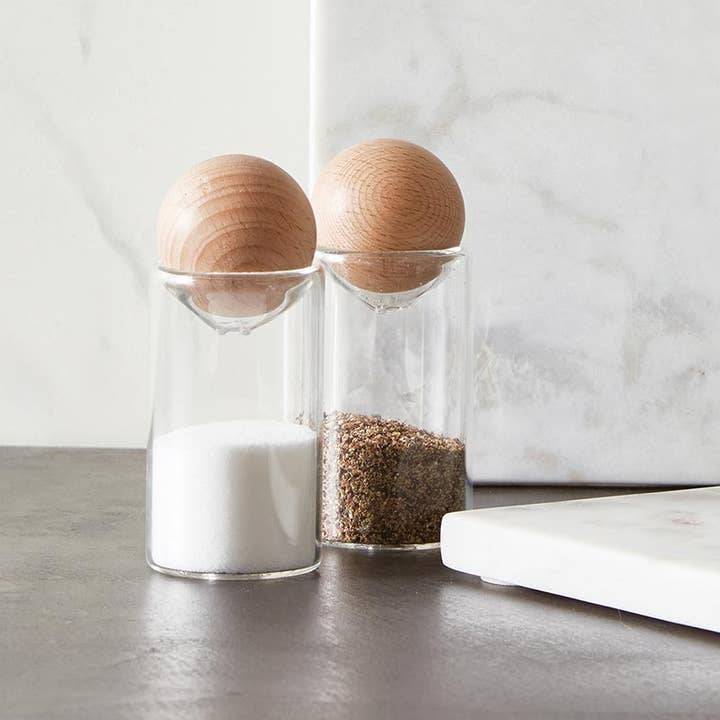 Santa Barbara Design Studio by Creative Brands - Wholesale Salt & Pepper Shaker Set - Glass Salt + Pepper Shakers
