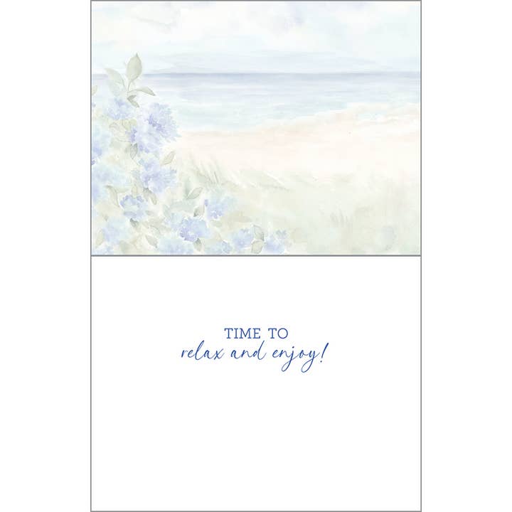 GINA B DESIGNS - Wholesale Retirement Card - Retirement Greeting Card - Adirondack Chairs and Flowers1