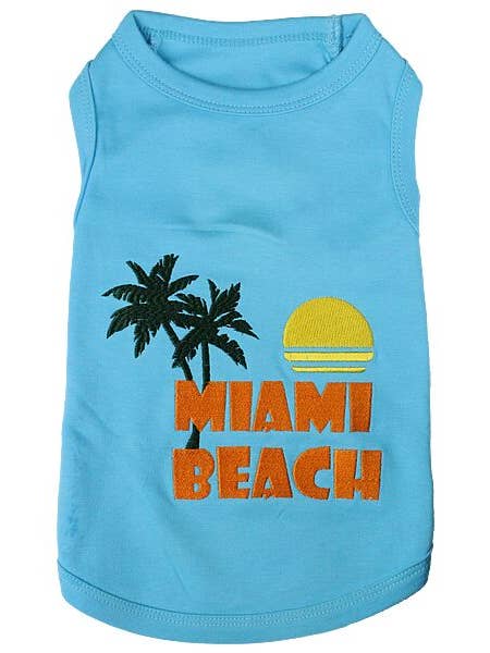 Miami Beach Dog T-Shirt – Trendy Pet Outfit for Dogs for wholesale by Parisian Pet®