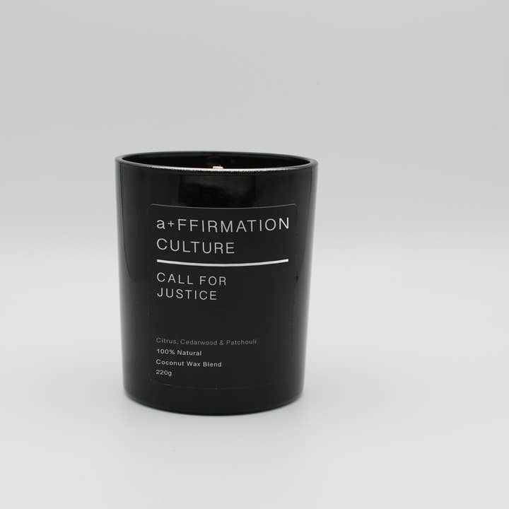 Affirmation Culture - Wholesale Jar/Filled Candle - Call For Justice Charity Candle