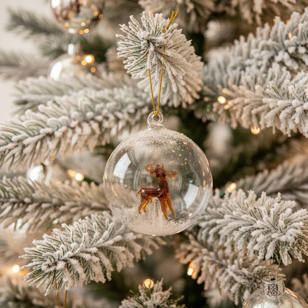 VdE Tivoli 1996 – Großhandel Verzierungs-Set – XMAS RENNTIER BOROSILIKATKUGEL D.8 CM1