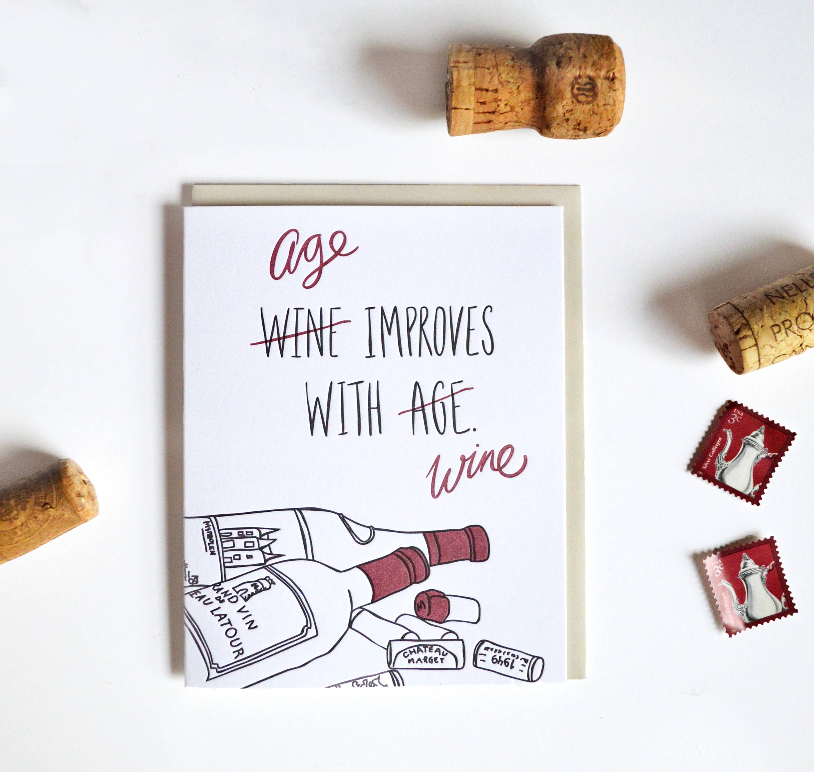 Wild Ink Press - Wholesale Birthday Card - Age / Wine Birthday Card1