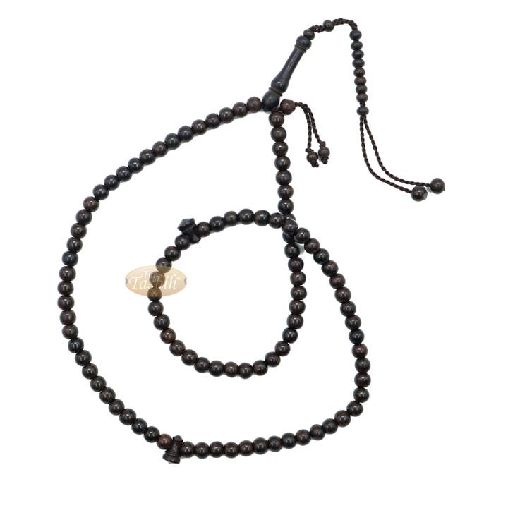 Tamarind 9mm Dense Wood Rosary Tasbih 99-Beads & Counters for wholesale by IndoMode