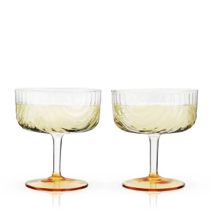 Guldbelagda Deco Cocktailkupor Set om 2 för wholesale av True Brands