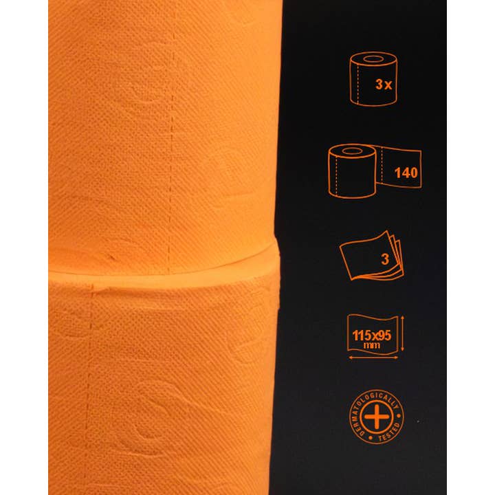 Renova - Wholesale Toilet Paper - Toilet Paper Renova Tubo Gold Orange 3 Rolls