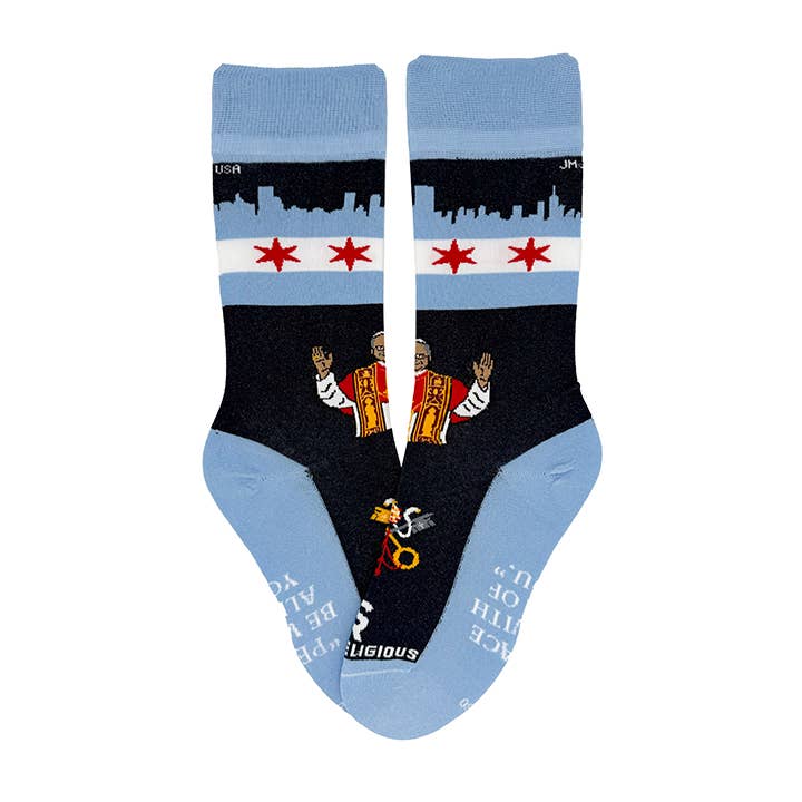 Sock Religious - Wholesale Socks - Unisex - Pope Leo XIV - Chicago Adult Socks