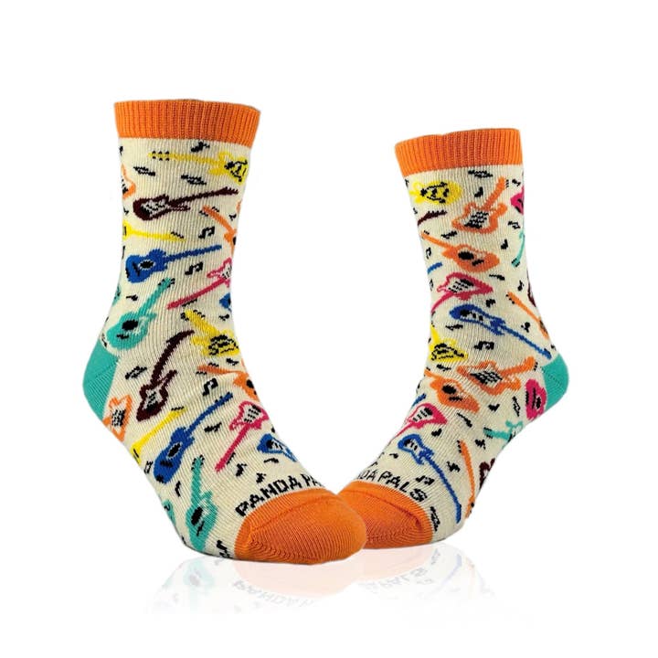 Guitar Pattern Socks from the Sock Panda (Ages 3-7) for wholesale by Sock Panda
