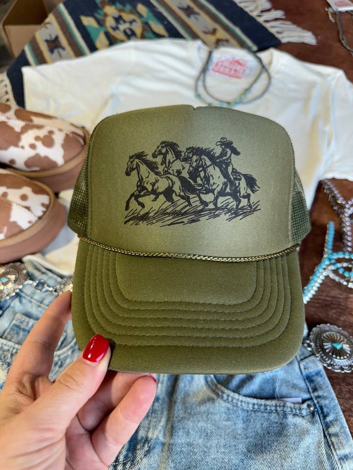 Cowgirl Rider Trucker Hat for wholesale by Wild Junkie