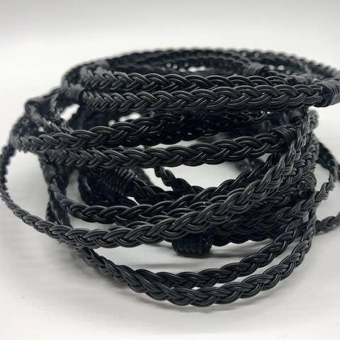 Flyvines - Wholesale Woven/Braided Bracelet - Flyvines Recycled Fly Line Blackout Bracelet