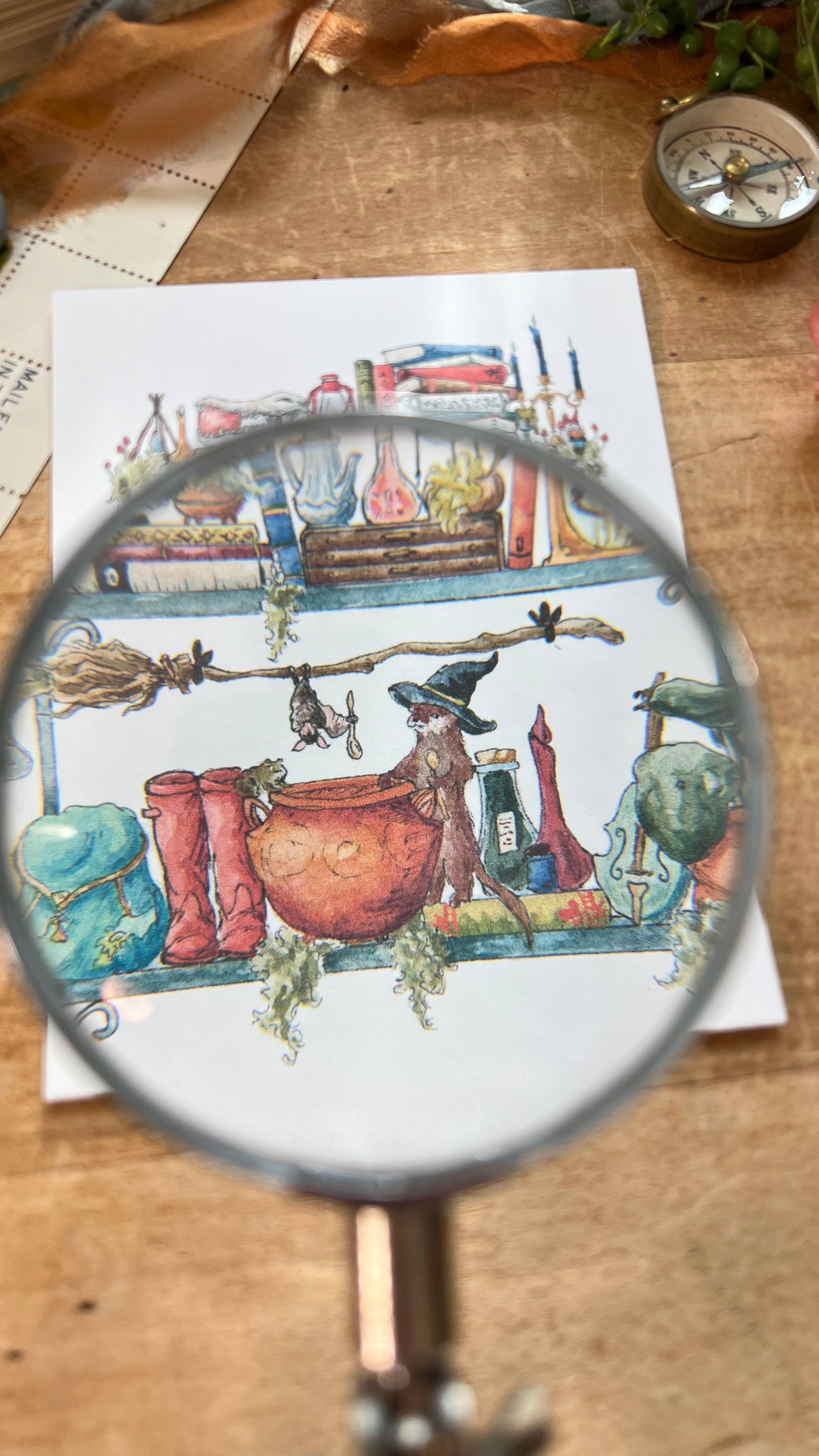 Lizzy Gass - Wholesale Postcard - The Swamp Witch's Shelves Postcard3