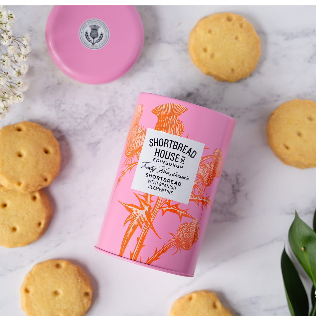 Shortbread House of Edinburgh - Wholesale Cookie - Shortbread Spanish Clementine Tin 140g MP121