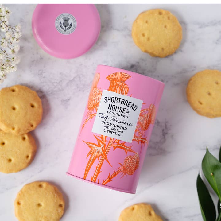 Shortbread House of Edinburgh - Wholesale Cookie - Shortbread Spanish Clementine Tin 140g MP121