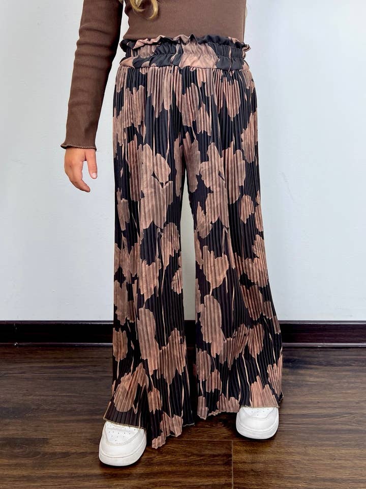 Pleated and printed pants for girl for wholesale by MINI MIGNON PARIS