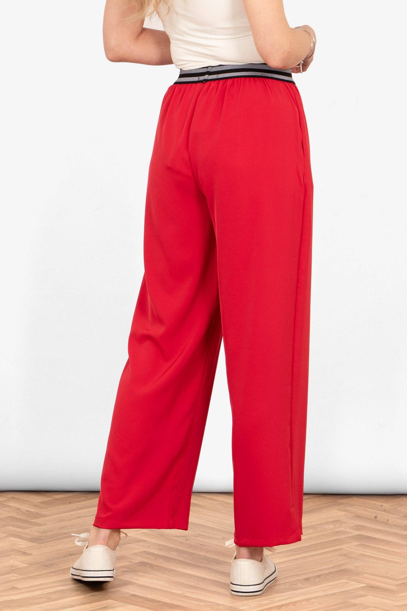 Sarta – wholesale Pants – Women's – Amber Wide Leg Trousers - Red6