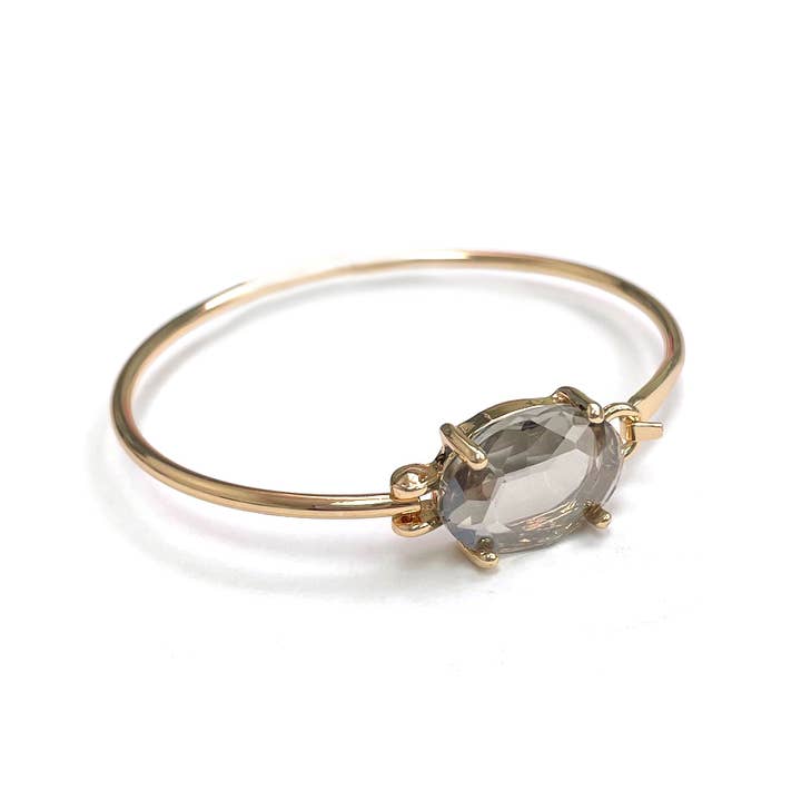 StarryNYC - Wholesale Cuff Bracelet - High Quality Glass Crystal Oval Stone Cuff Metal Bangle10