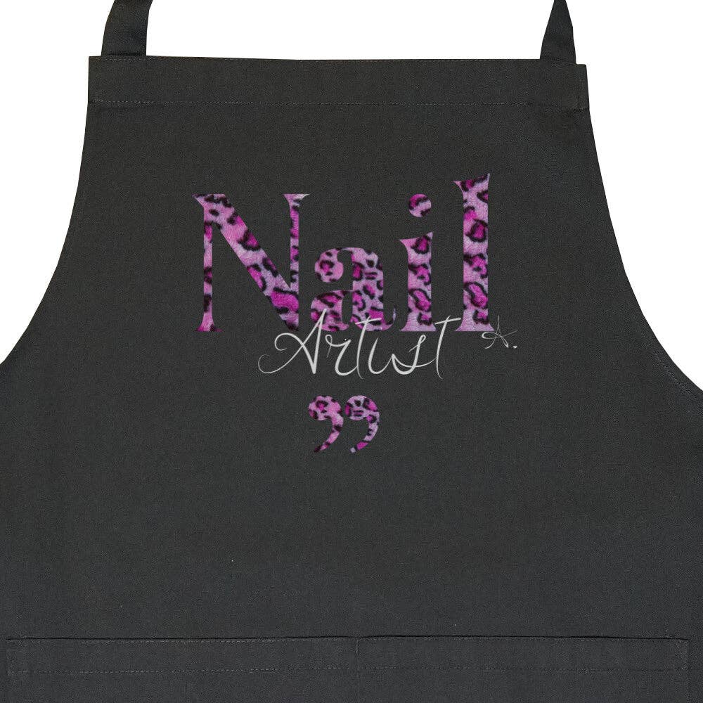 Doriana Cosmetics GmbH - Wholesale Apron - Apron with pocket - Nail Artist Purple Leo Pattern1