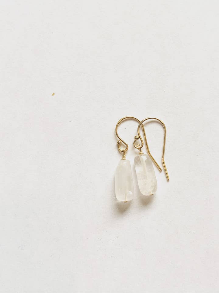 Rose Quartz Drop Earring for wholesale by Zahavah Jewelry