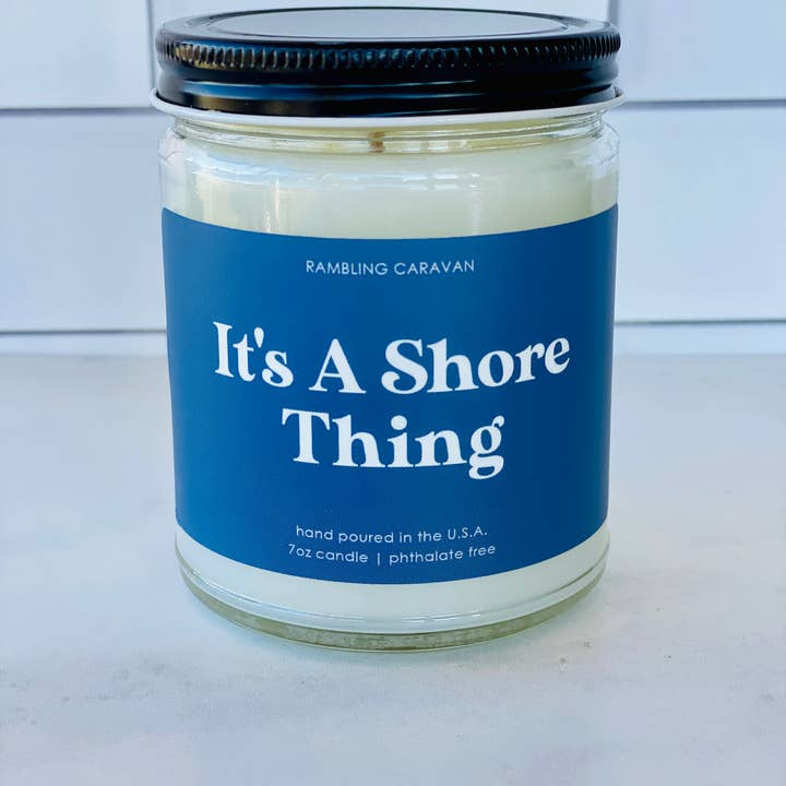 Classic Blue It's A Shore Thing Candle for wholesale on Faire