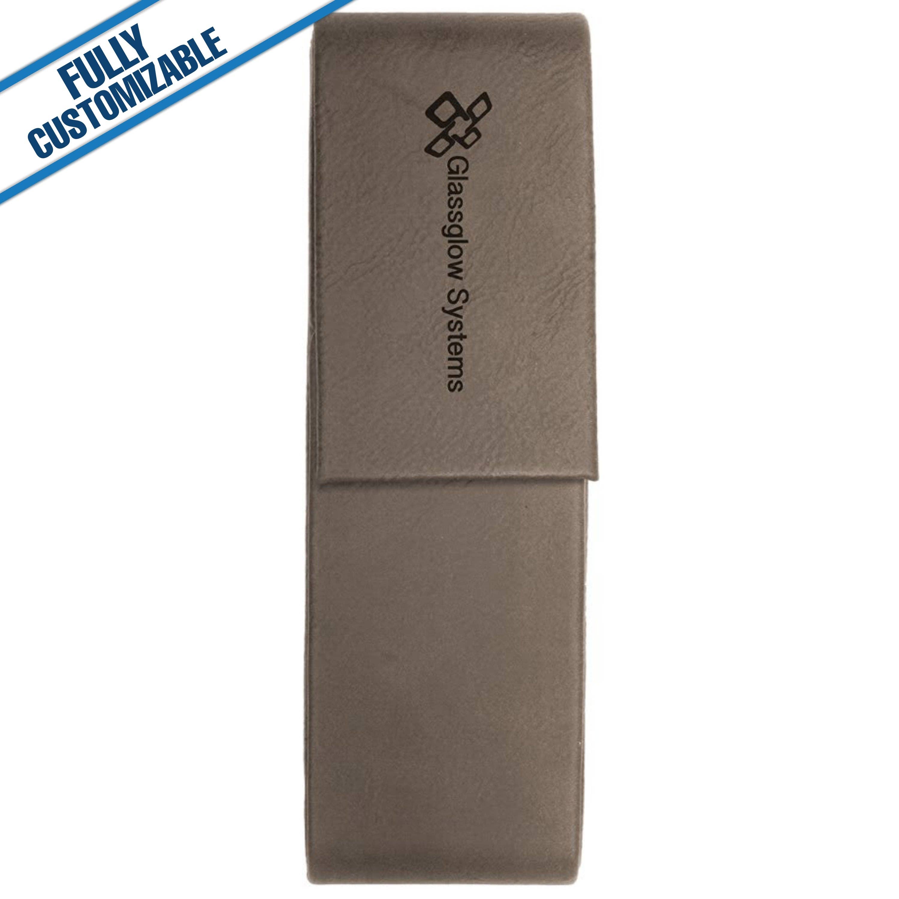 GiftWorksPlus - Vente Étuis/trousses à crayons - Étui à stylos double en similicuir gravé - Entièrement personnalisable4