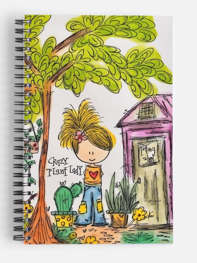 Folle de plantes, Carnet, Journal, Bureau, École, Cadeau, Humour pour la vente par I Doodle Do You