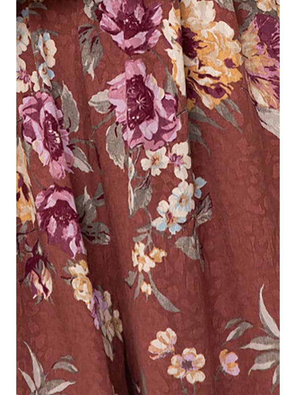 Wine Jacquard Wide Leg Halter Jumpsuit for wholesale on Faire6