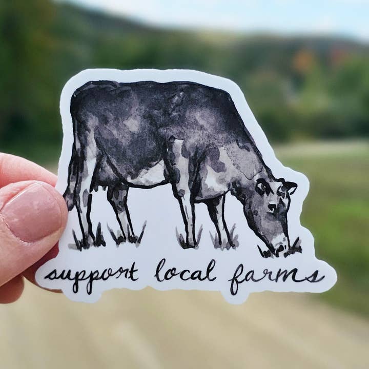 Ondersteun Lokale Boeren Vinylsticker voor wholesale door The Cranberry Finch