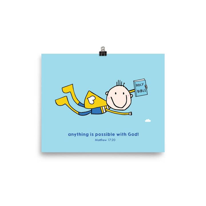 Anything is Possible with God! Print for wholesale by Geeohdee