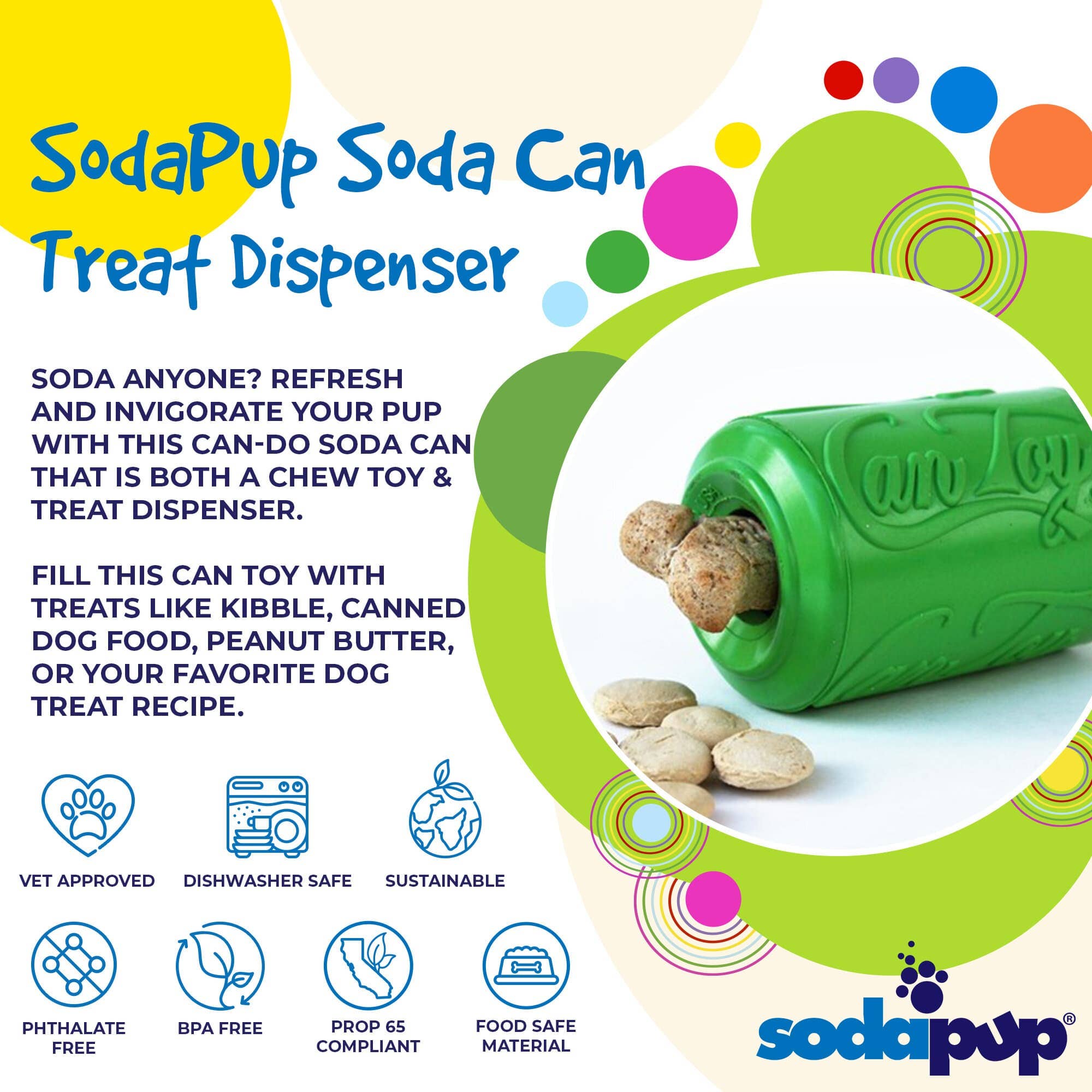 SodaPup Dog Toys - Wholesale Pet Chew Toy - Dog - SP Can Toy - Chew Toy - Treat Dispenser-Multiple size/color6