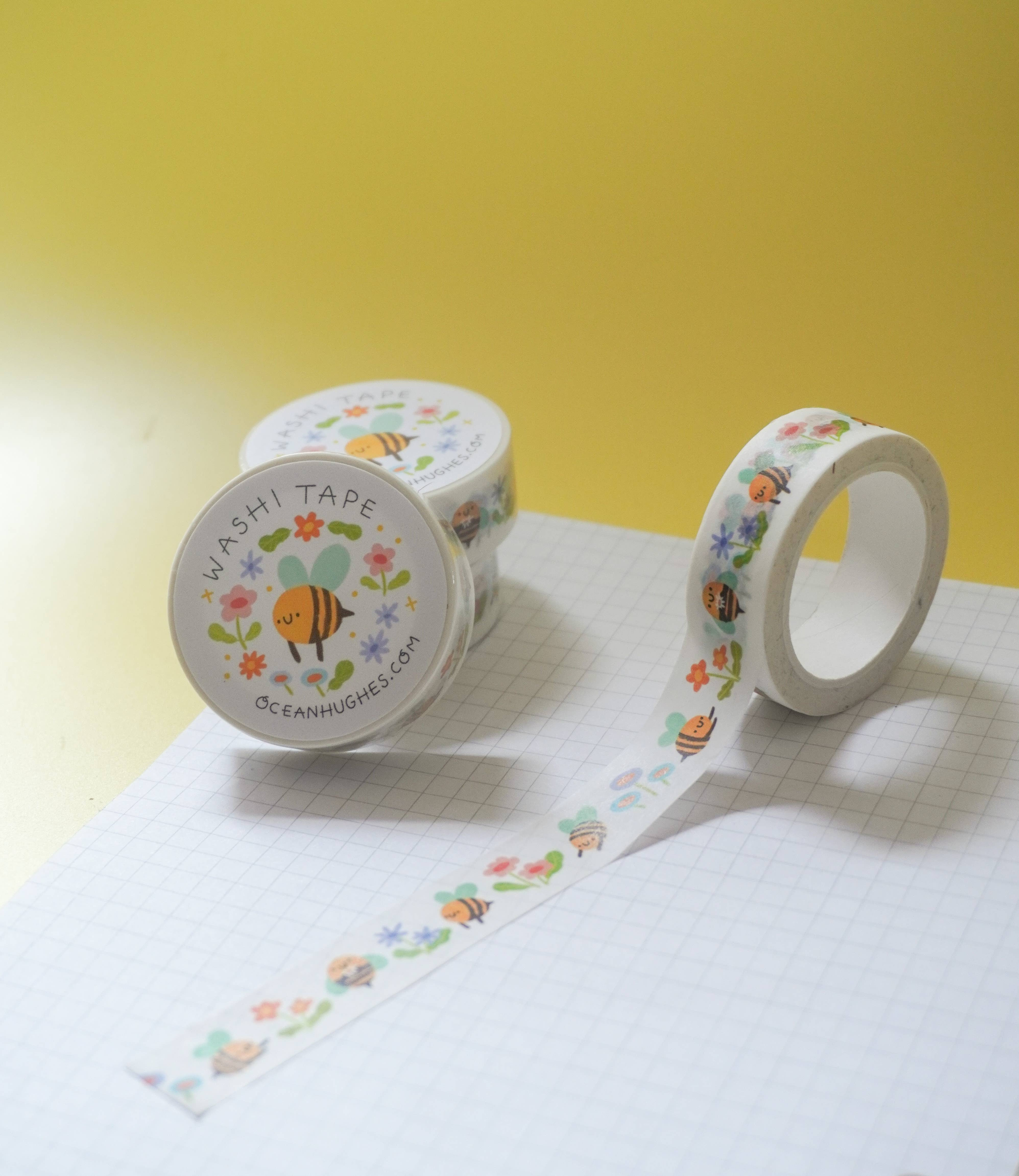 Ocean Hughes – wholesale Washi tape – Bumble Bee Meadow Washi Tape2