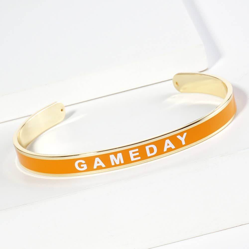 Sensibling Corp. – wholesale Manschettarmband – Guldpläterat GAMEDAY-meddelande emaljarmband18