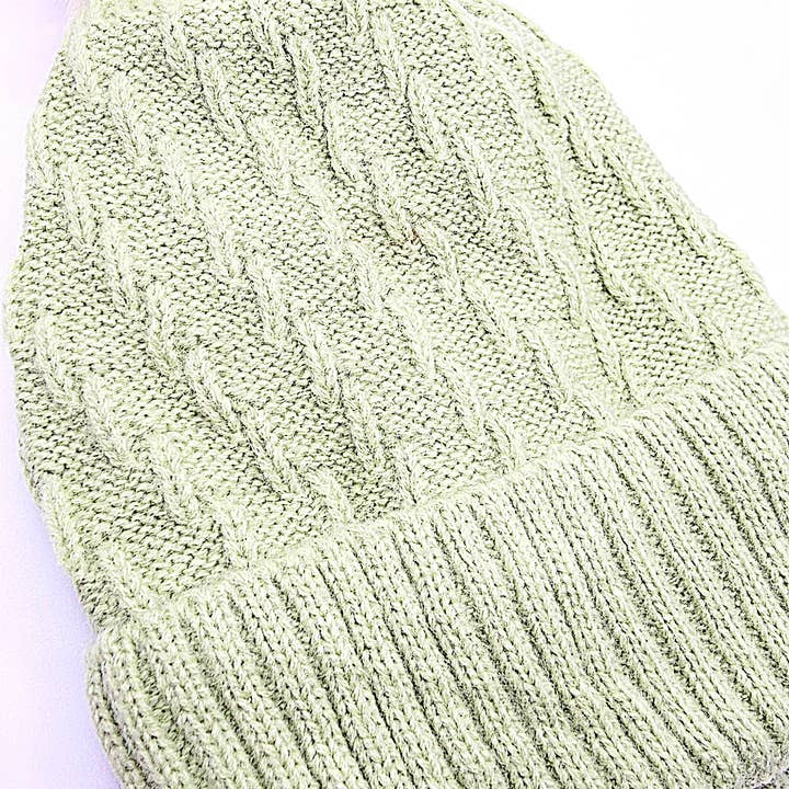 Arya Jewellery Wholesale - Venta al por mayor Gorro de lana - Mujer - Pack de 12 gorros de punto grueso con pompón.1