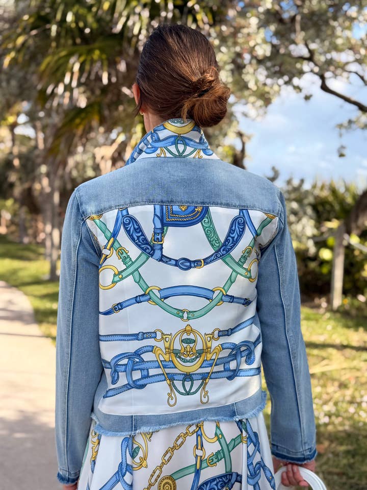 The Light Denim Jacket / Regal Equestrian for wholesale by Stacy Bradley Design