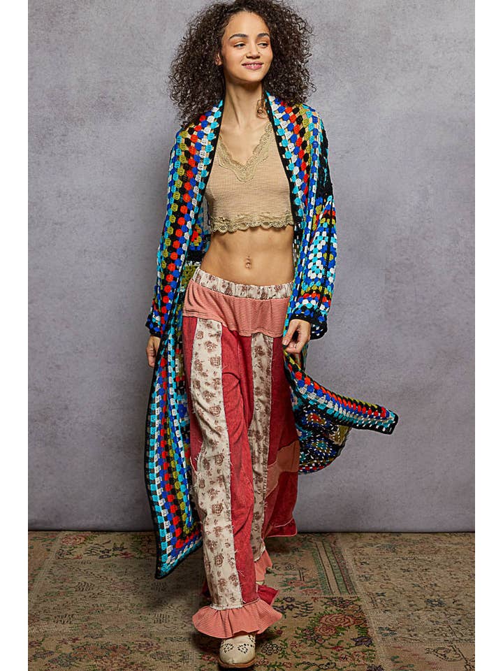 Pol Clothing - Wholesale Cardigan - Women's - Long Sleeve Various Colors Crochet Cardigan7