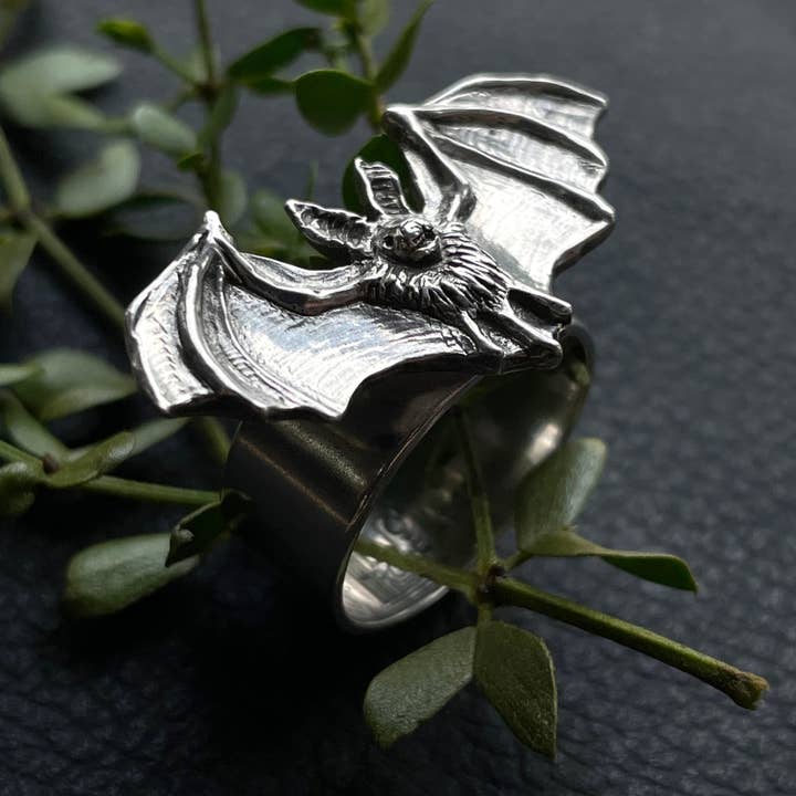 HELIOTROPE - Wholesale Cocktail/Statement Ring - Bat Ring (Pallid Bat)2