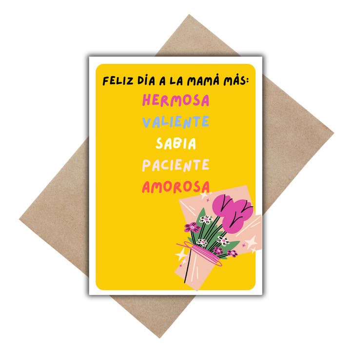 Gaec Studio – wholesale Mother’s Day card – La mamá más: card, with envelope.1