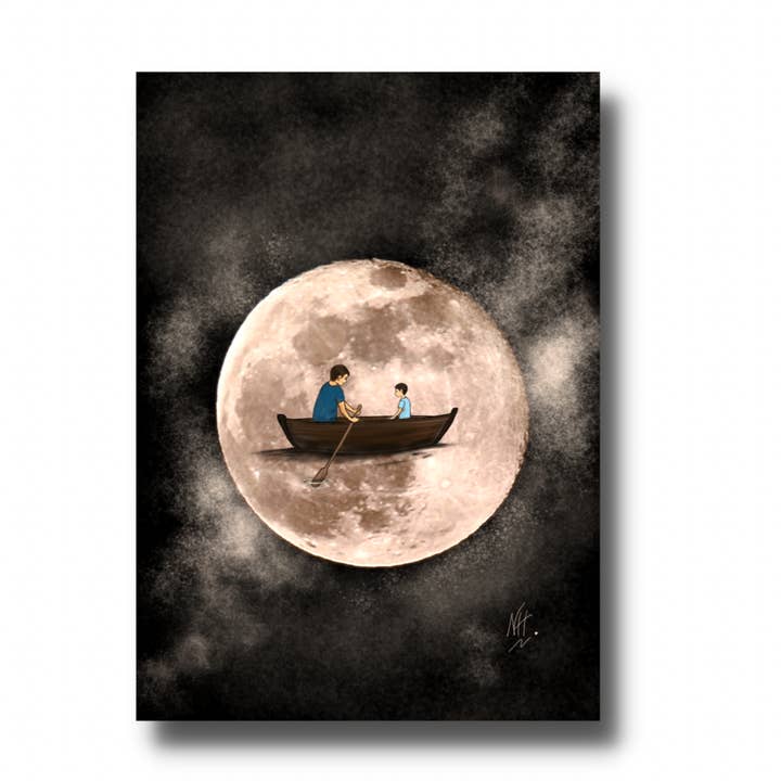 By the Moon Greeting Card for wholesale by Moments Have You Cards