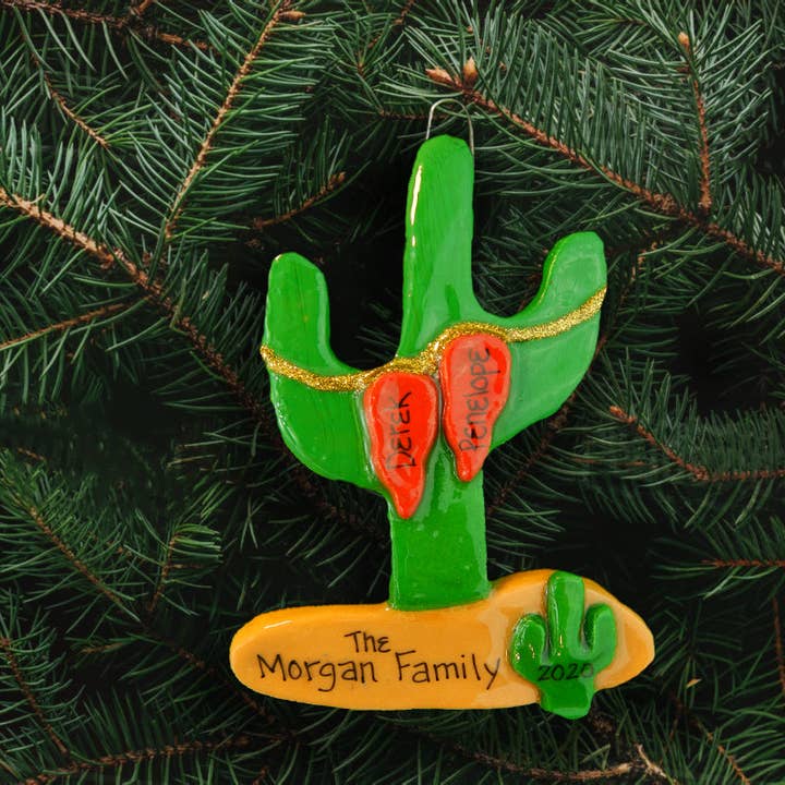 Ornamento de Cacto com Pimentos por atacado de Dough Delights, Inc