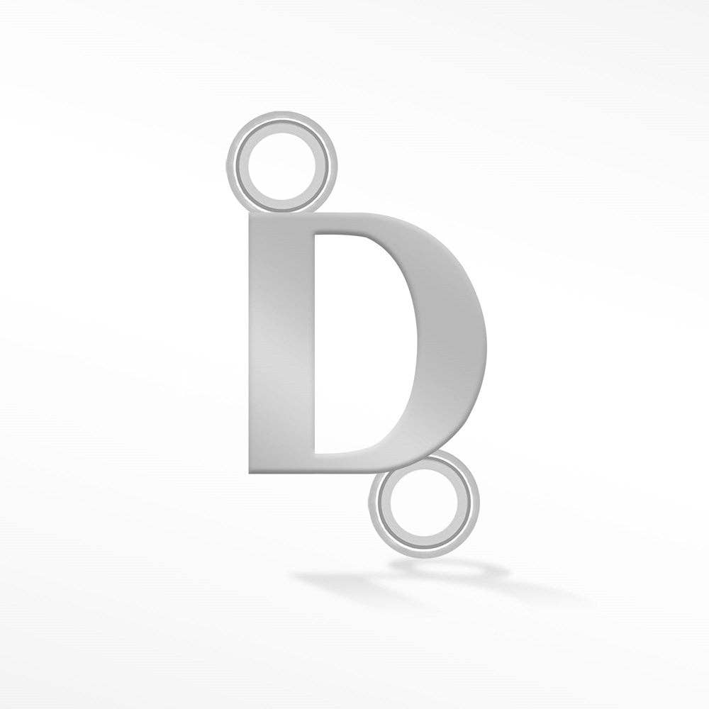 Nina Wynn Pro Shop - Wholesale Individual Charm/Pendant - Wholesale Initial 5mm Sideways Silver Connectors for Permanent Jewelry5