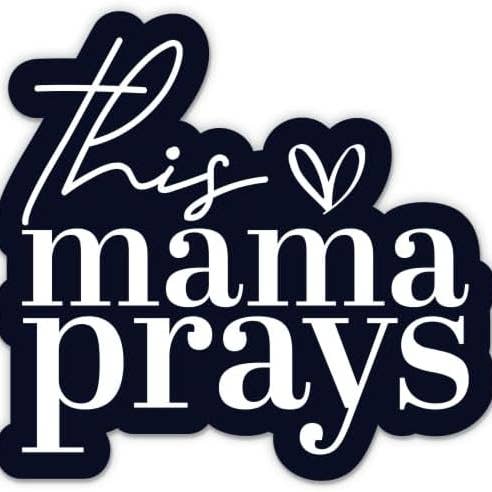 Deze waterdichte sticker van Mama Prays voor wholesale door Lyrical River Designs