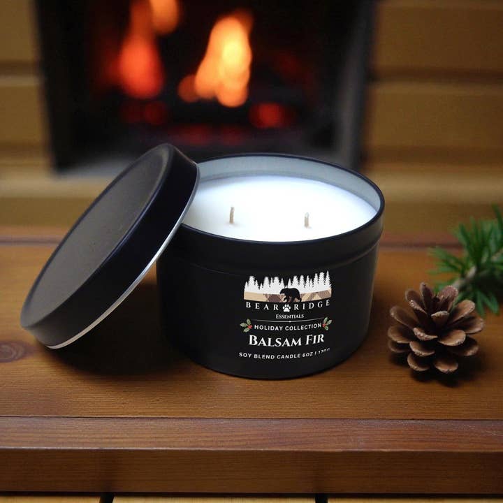 Bear Ridge Essentials - Wholesale Jar/Filled Candle - Balsam Fir 6 oz Soy Candle0