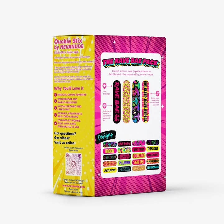 Multi Plur Vibes Ouchie Stix Bandages 40 Pack Band-Aid Pack for wholesale on Faire1