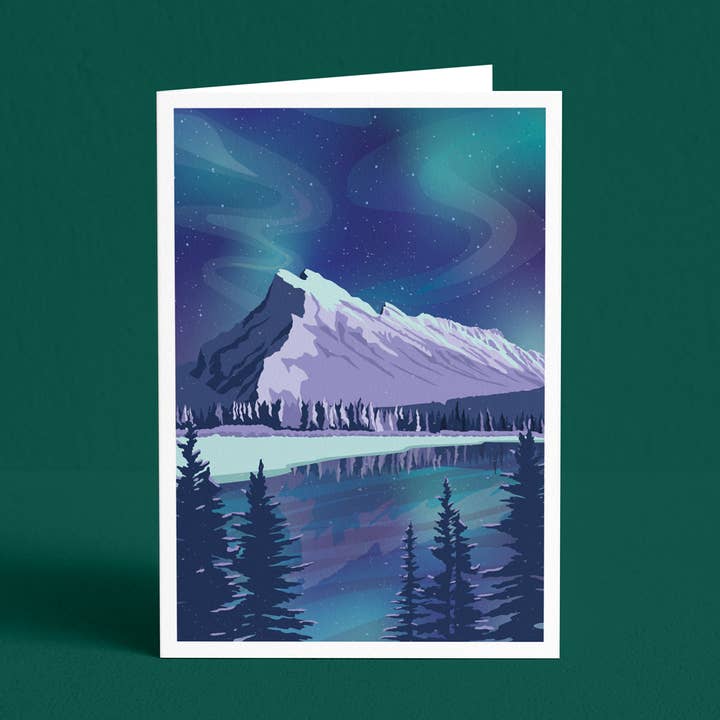 Mt.Rundle - Banff - AB - Canada - Greeting Card for wholesale by Ivivid Design