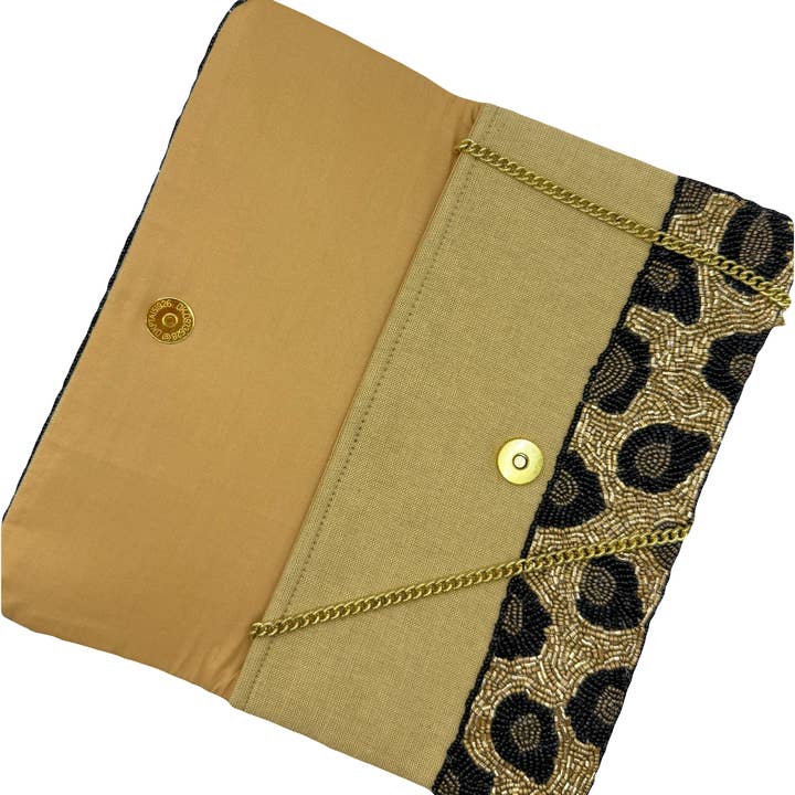 Pizzazz, Inc. - Wholesale Clutch bag – women's - CACTUS ANIMAL PRINT BEADED CLUTCH1