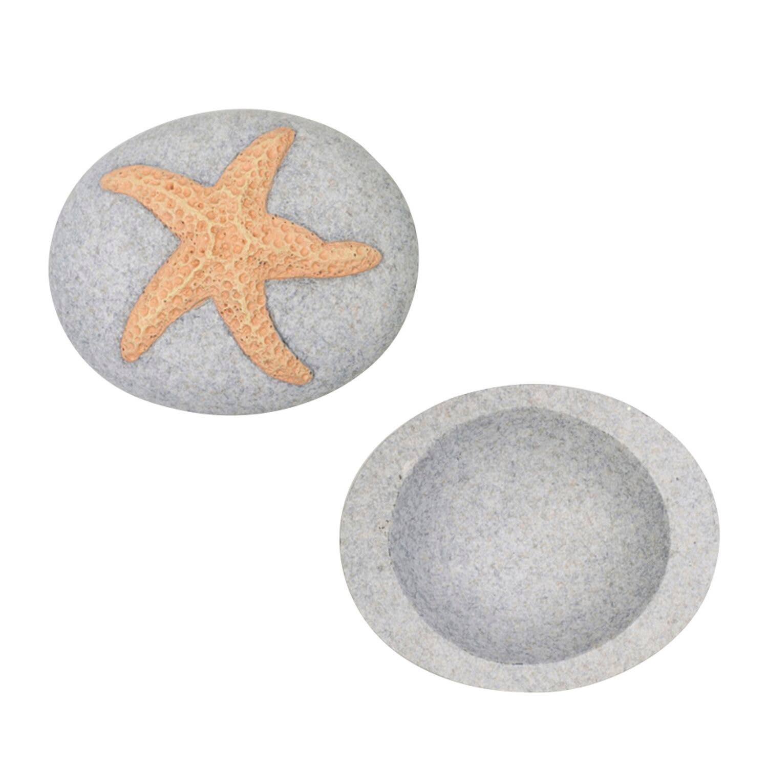 Beachcombers - Vente Boîtes décoratives - VENTE Boîte de Galets avec Étoile de Mer1