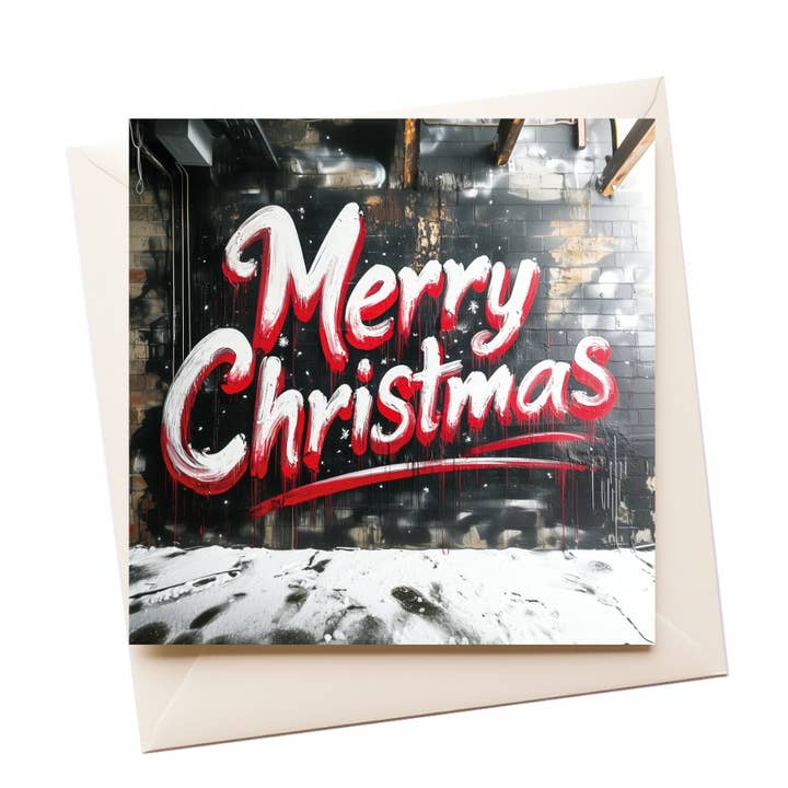 Spraymålad God Jul-kort för wholesale av Artificial Ink