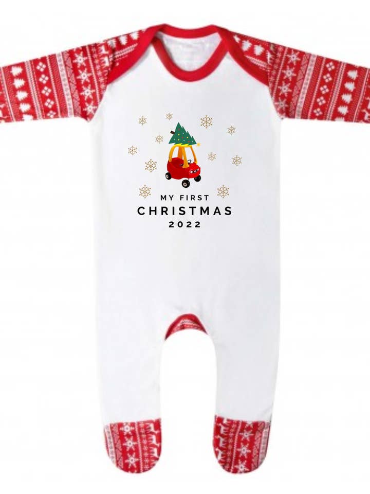 Grenouillère pour bébé Second Ave My First Christmas Tree on Car pour la vente par Second Ave Gift Company