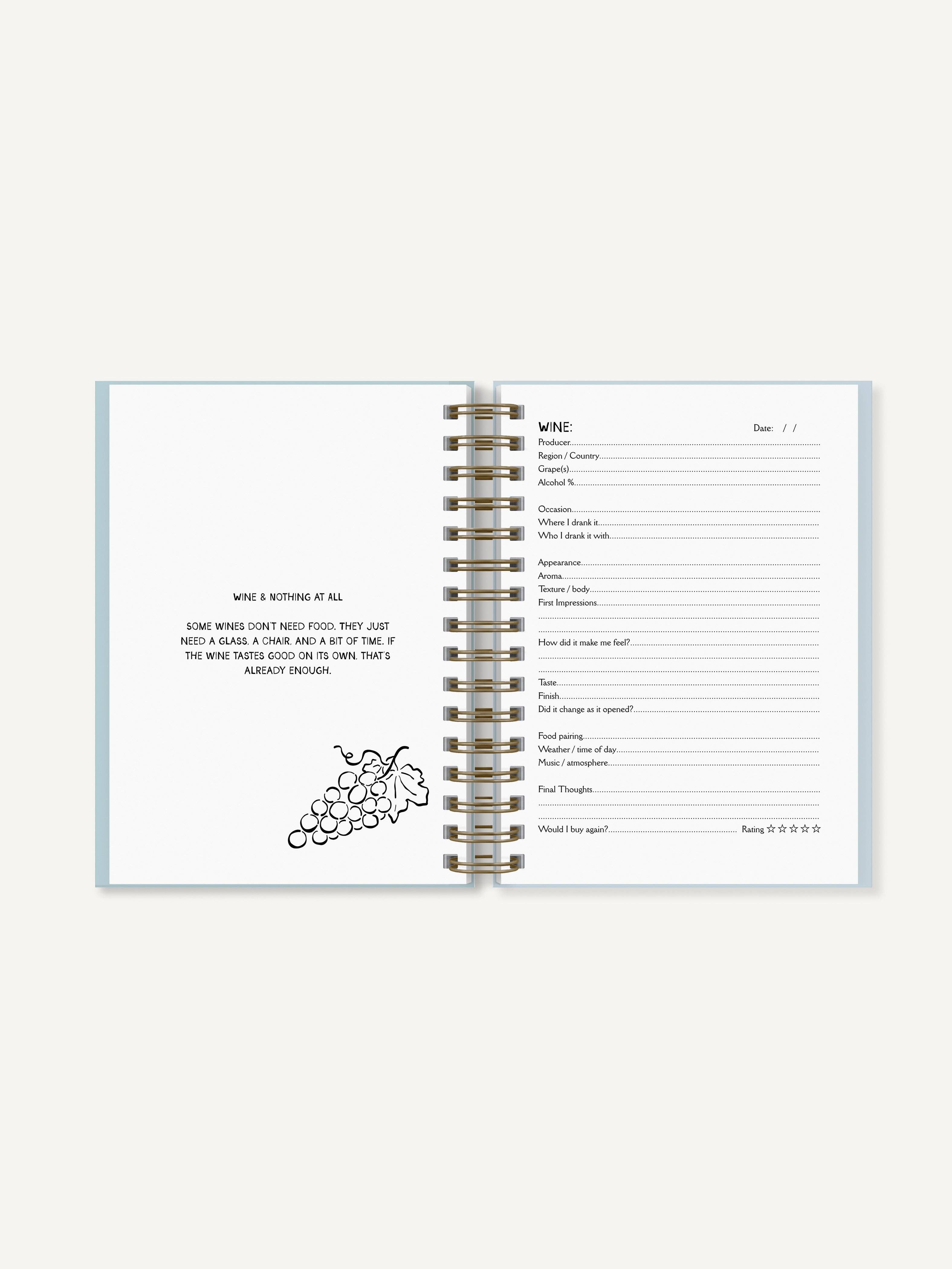 Sovende Bjorn - Wholesale Journal/Diary - Wine Journal - A5 Hardback Journal7