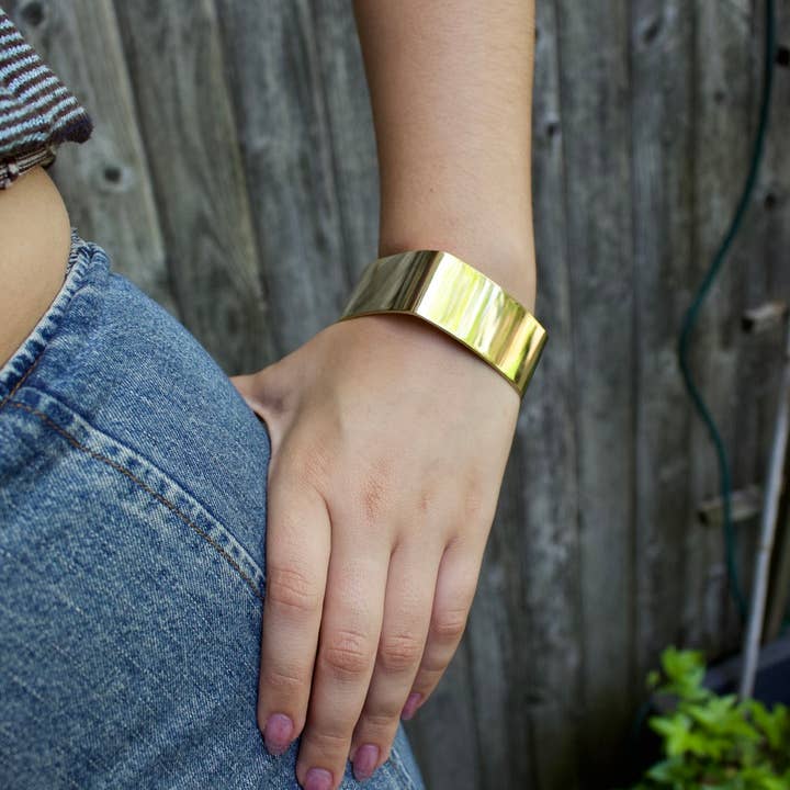 1" Firkantet Armbånd|Guld|Sølv|Mat|Skinnende for engroshandel hos a.v. max